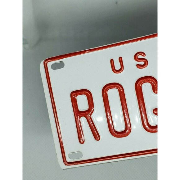 U.S.A Roger Personalized White and Red Mini License Plate – Collectible Bike Tag - Picture 3 of 11